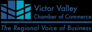 The image shows the logo for the Victor Valley Chamber of Commerce with the slogan "The Regional Voice of Business."